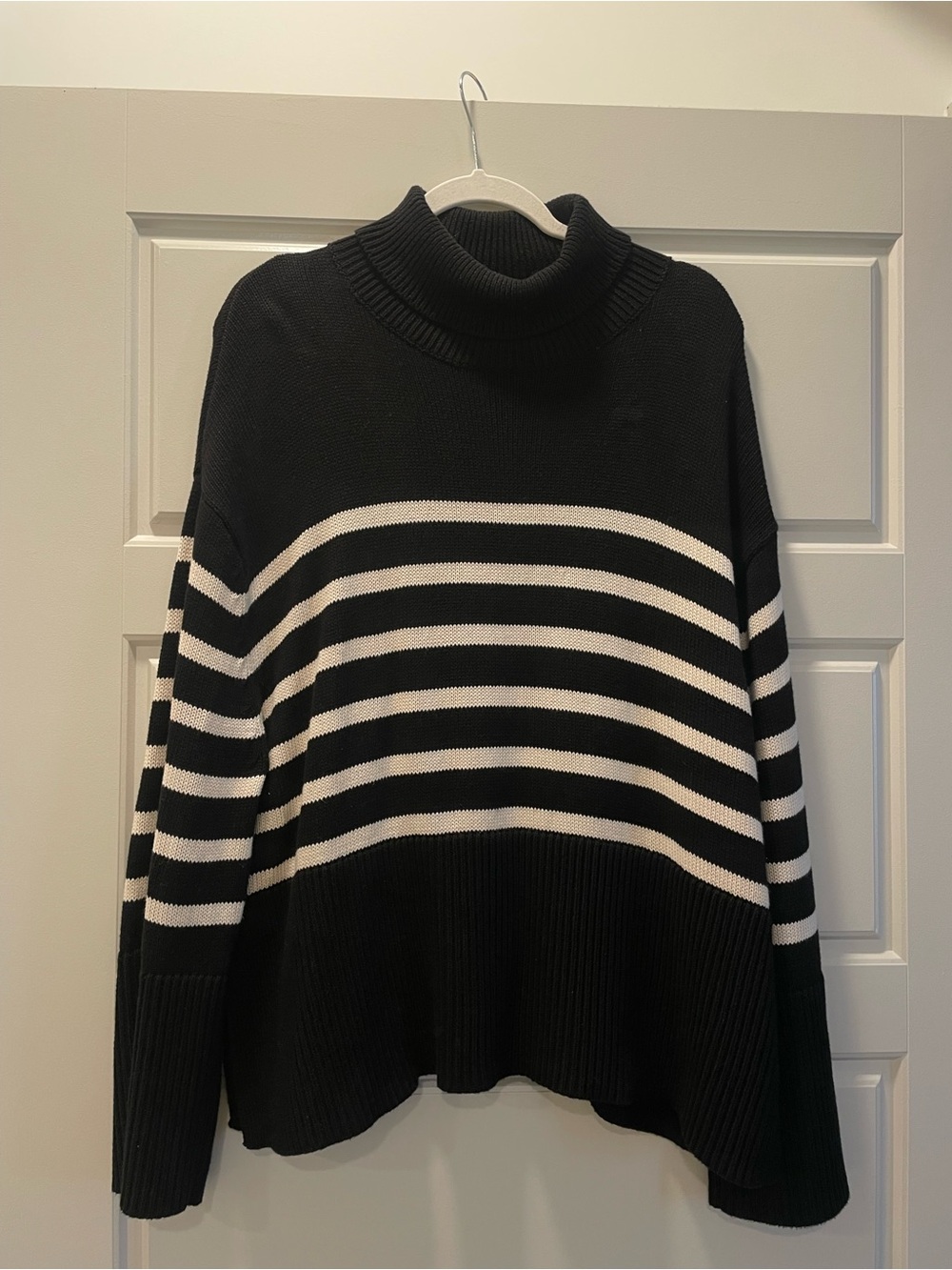 GAP Oversized Turtleneck Striped Sweater - Medium